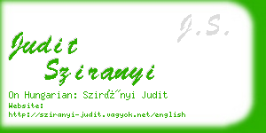 judit sziranyi business card